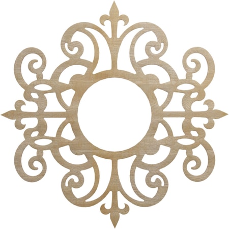 Dijon Wood Fretwork Pierced Ceiling Medallion, Hickory, 40OD X 13ID X 1/4T